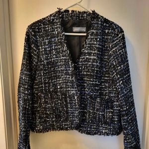 New Tweed Open Front Bagatelle Blazer. XL
